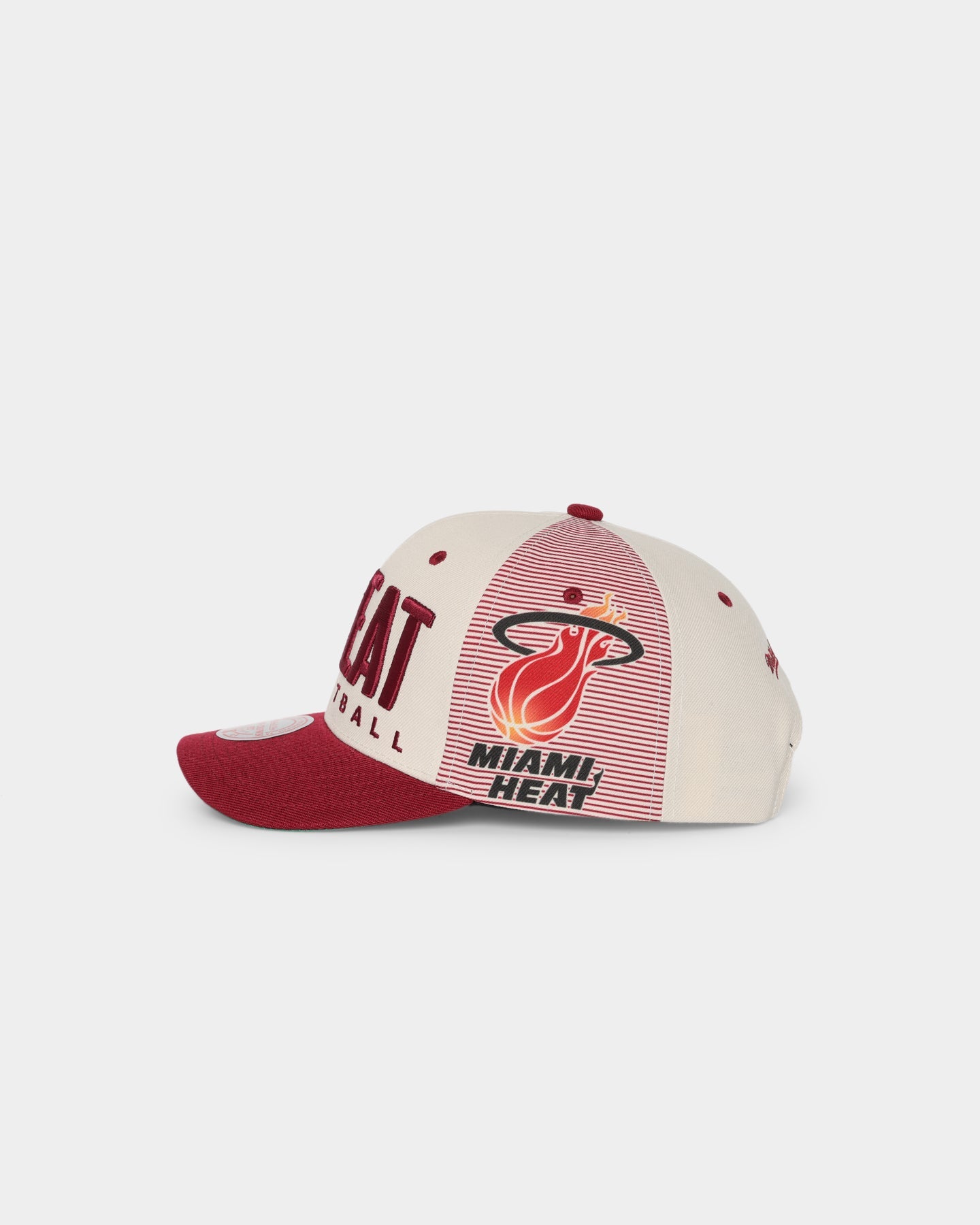 Mitchell & Ness Miami Heat '90s Training Camp' Pro Crown Snapback Cream