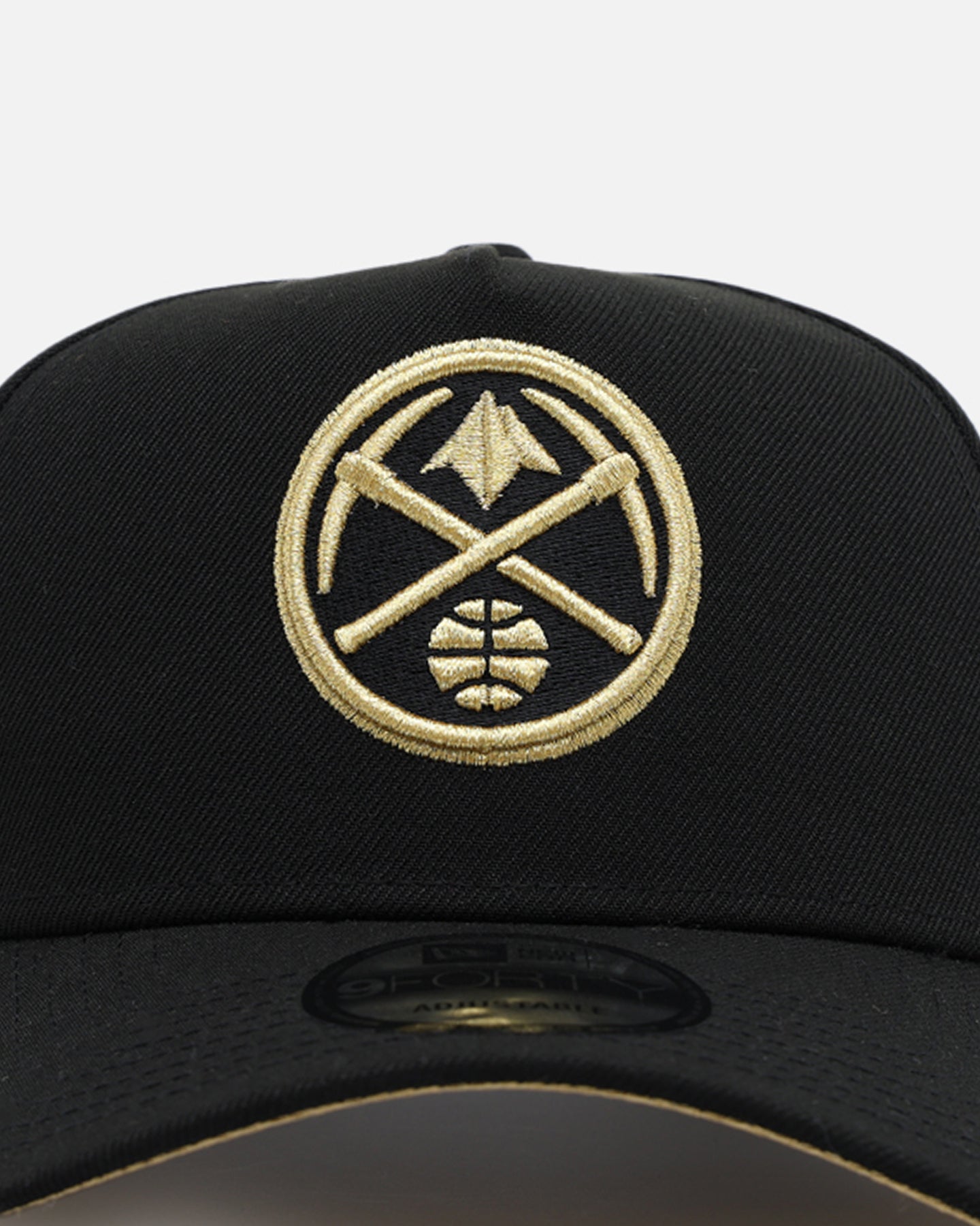 New Era Denver Nuggets 'NBA Gold Links' 9FORTY A-Frame Snapback Black/Gold