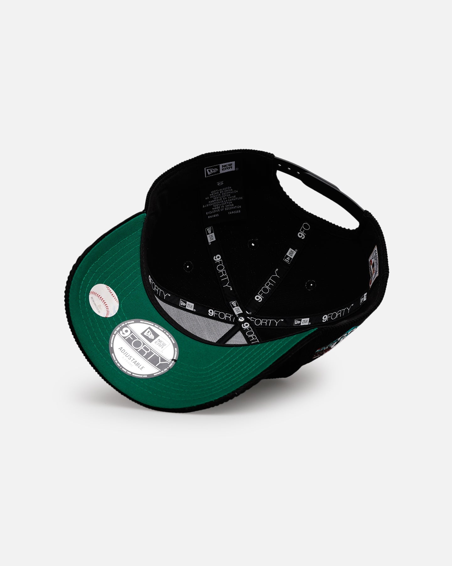 New Era Boston Red Sox 'Black Cord' 9FORTY A-Frame Corduroy Snapback Black