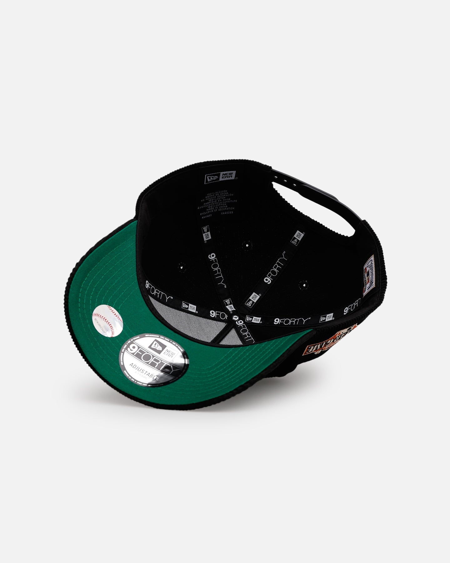 New Era Houston Astros 'Black Cord' 9FORTY A-Frame Corduroy Snapback Black