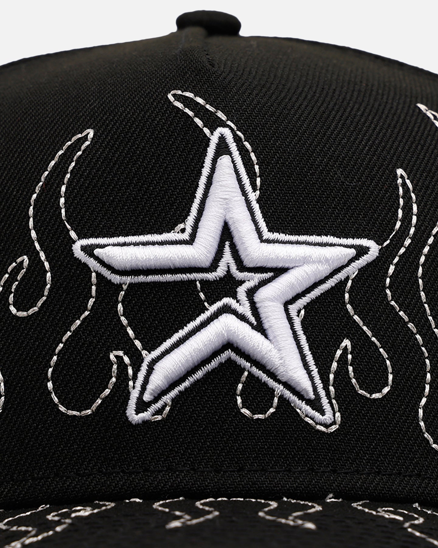 New Era Houston Astros 'Outline Flames' 9FORTY A-Frame Snapback Black