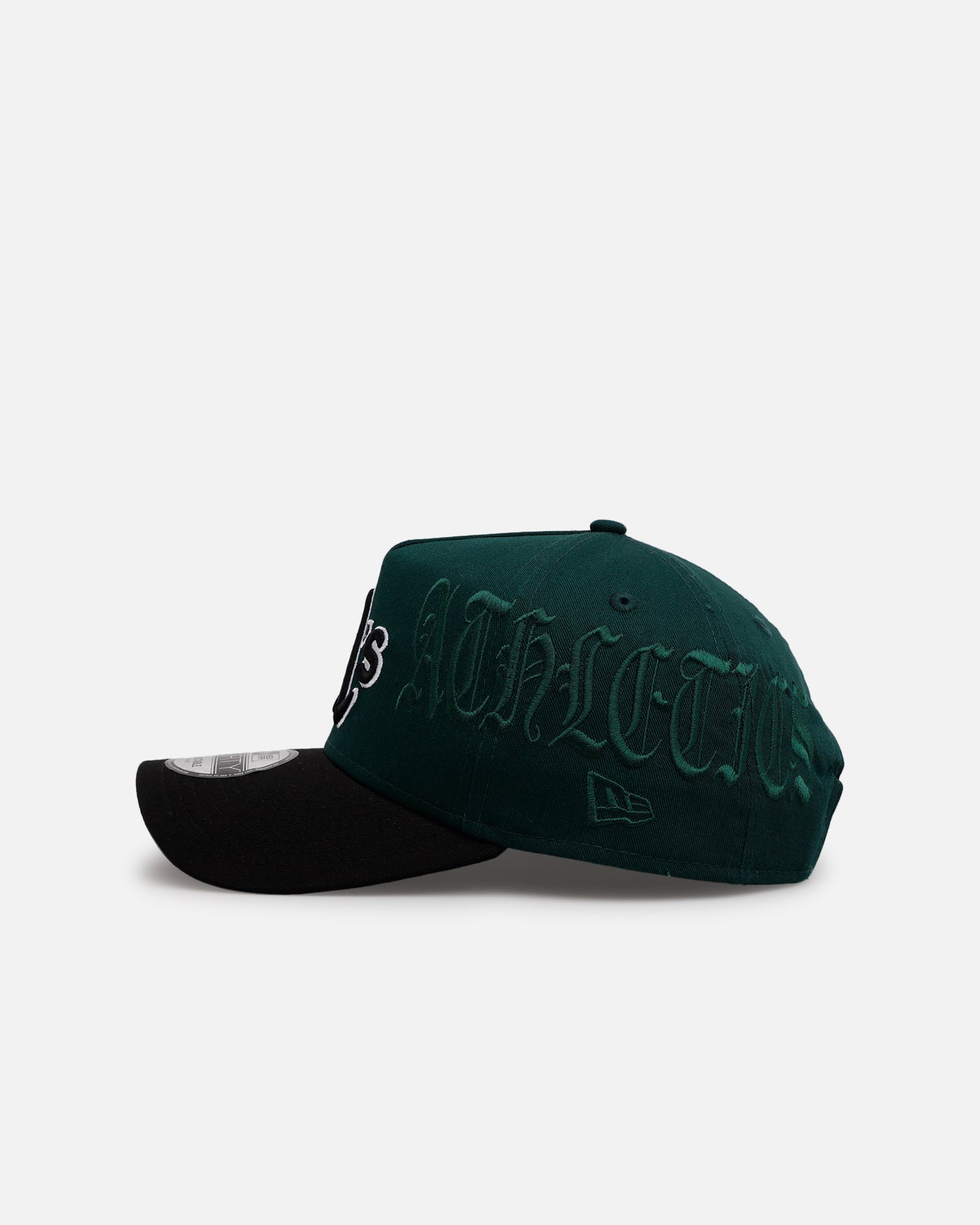New Era Oakland Athletics 'Gothic Script Two Tone' 9FORTY A-Frame Snapback Dark Green/Black