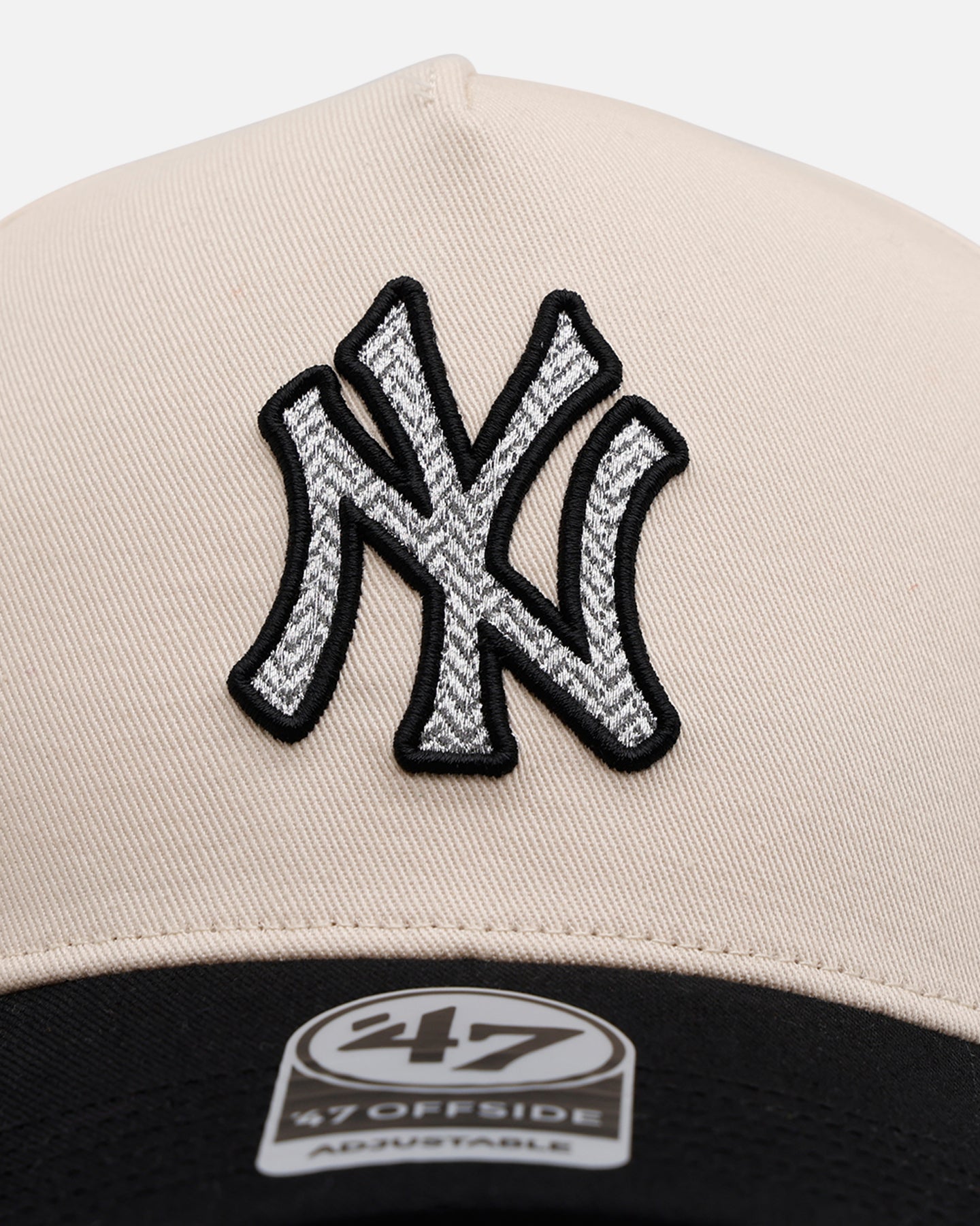 47 Brand New York Yankees 'Herringbone' 47 Offside Snapback Natural/Black
