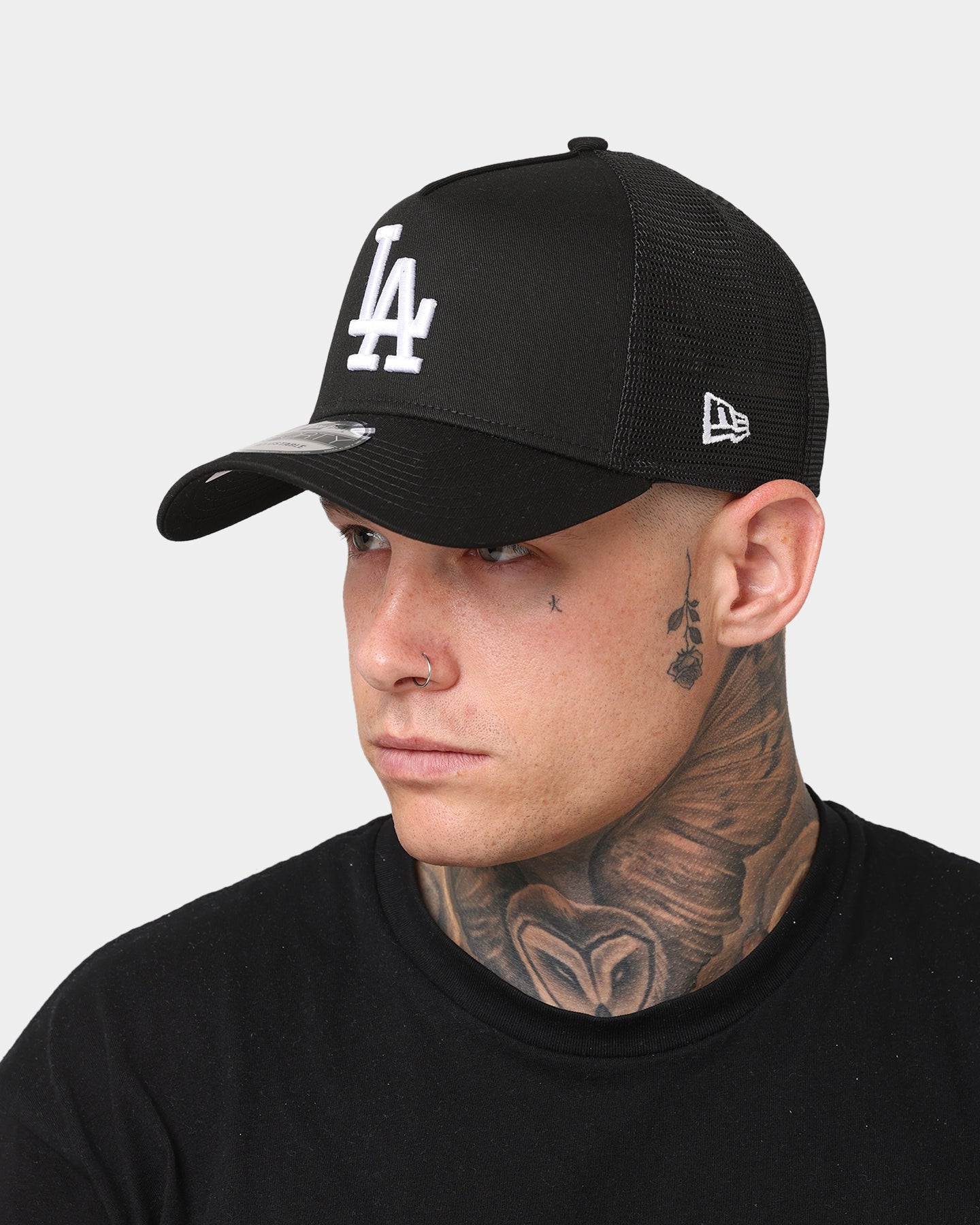 New Era Los Angeles Dodgers 9FORTY A-Frame Trucker Snapback Black