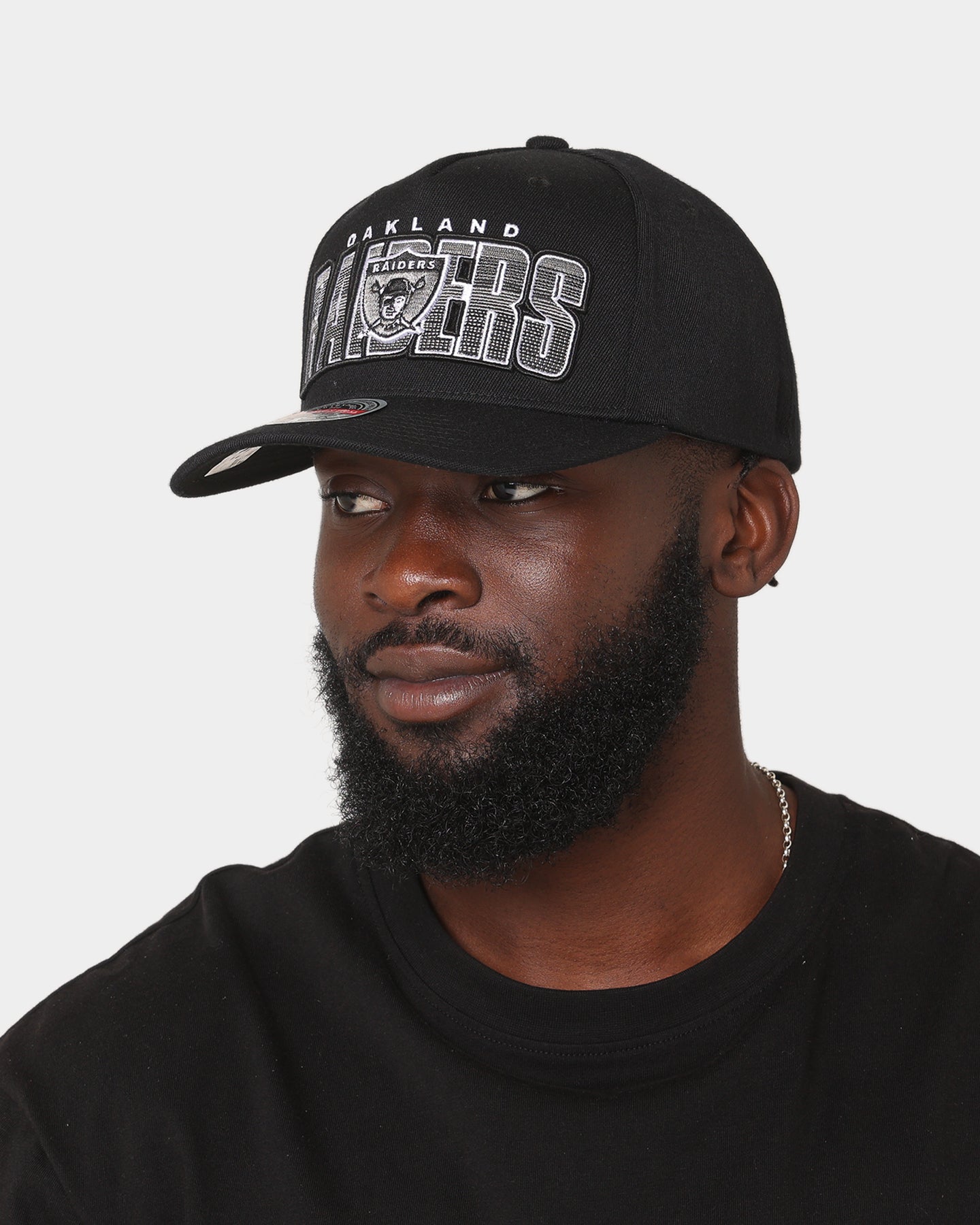 Mitchell & Ness Oakland Raiders 'Linear' Classic Red Snapback Black