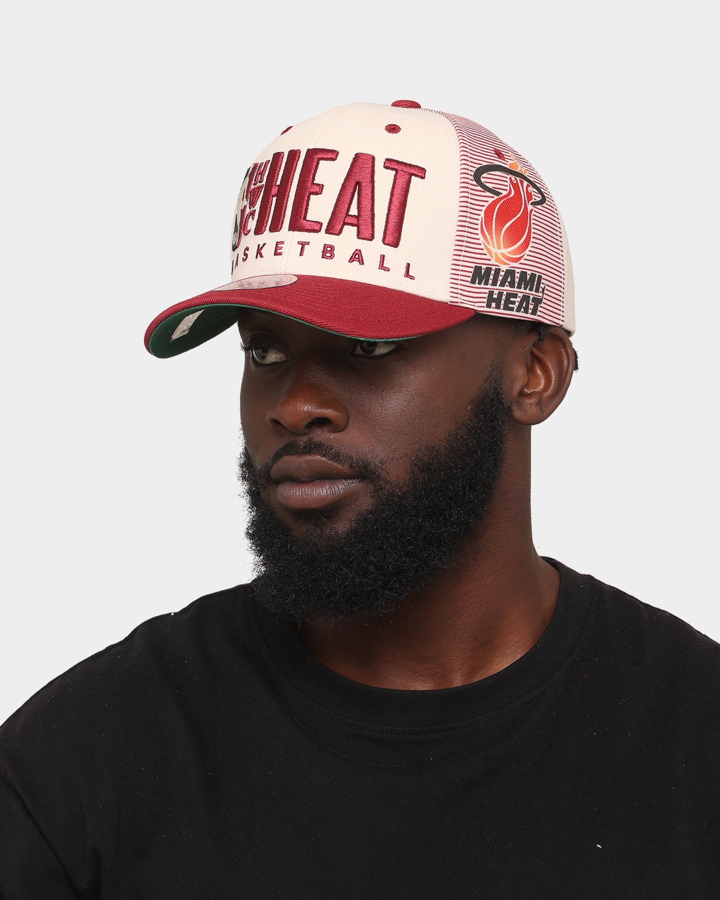 Mitchell & Ness Miami Heat '90s Training Camp' Pro Crown Snapback Cream