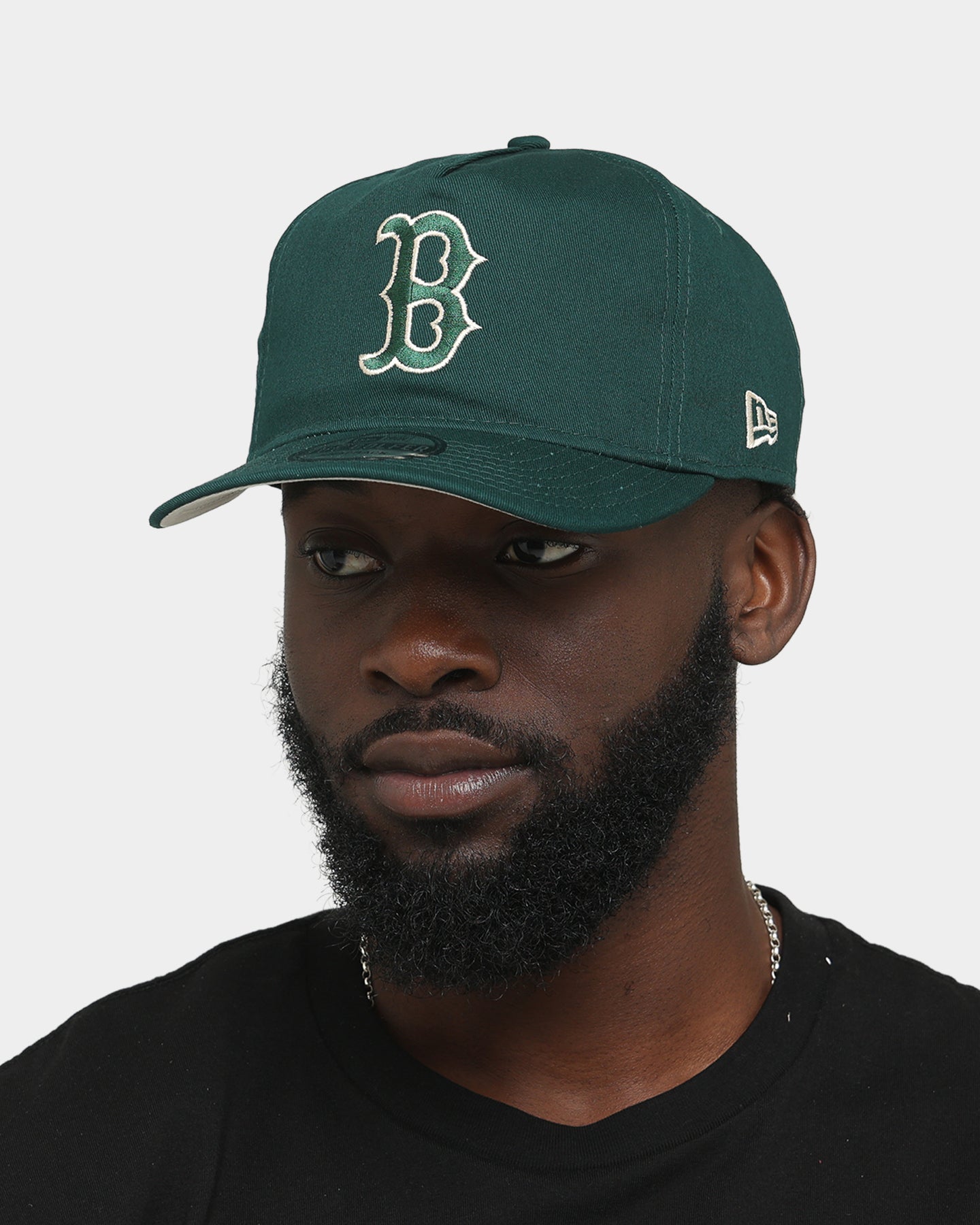 New Era Boston Red Sox 'Green & Cream' Old Golfer Snapback Dark Green