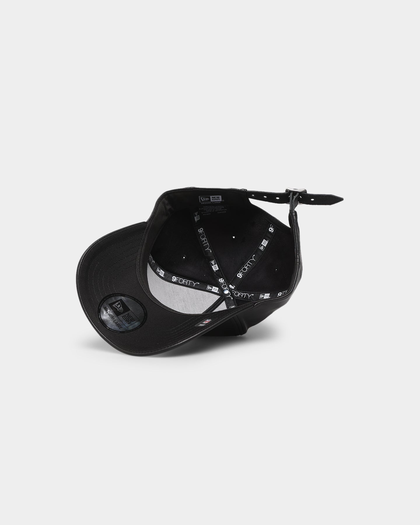 New Era Chicago Bulls 'PU Leather' 9FORTY K-Frame Strapback Black Leather