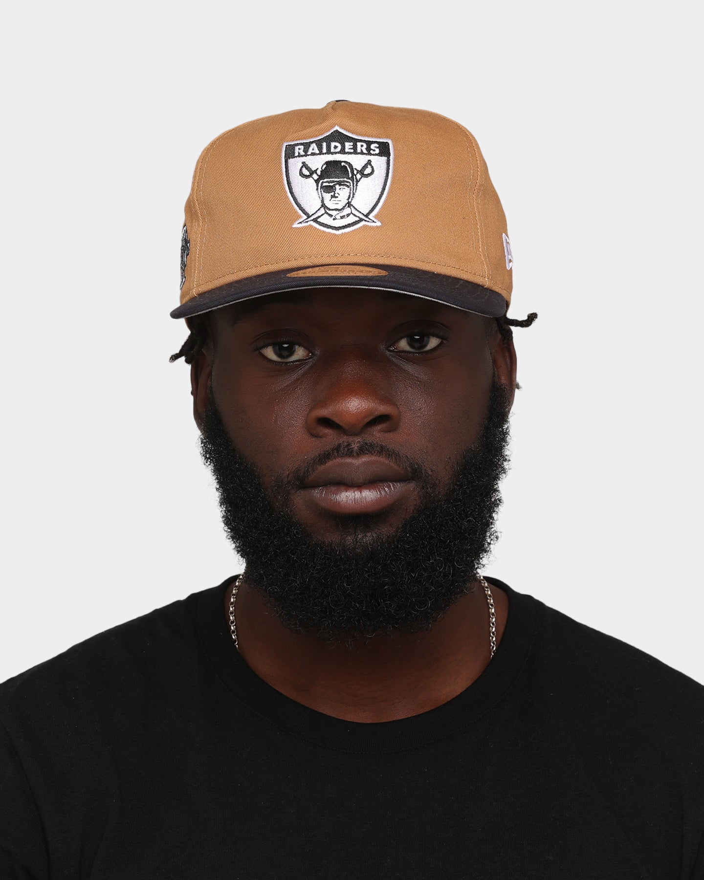 New Era Oakland Raiders 'Midnight Harvest 2-Tone' Old Golfer Snapback Wheat/Navy