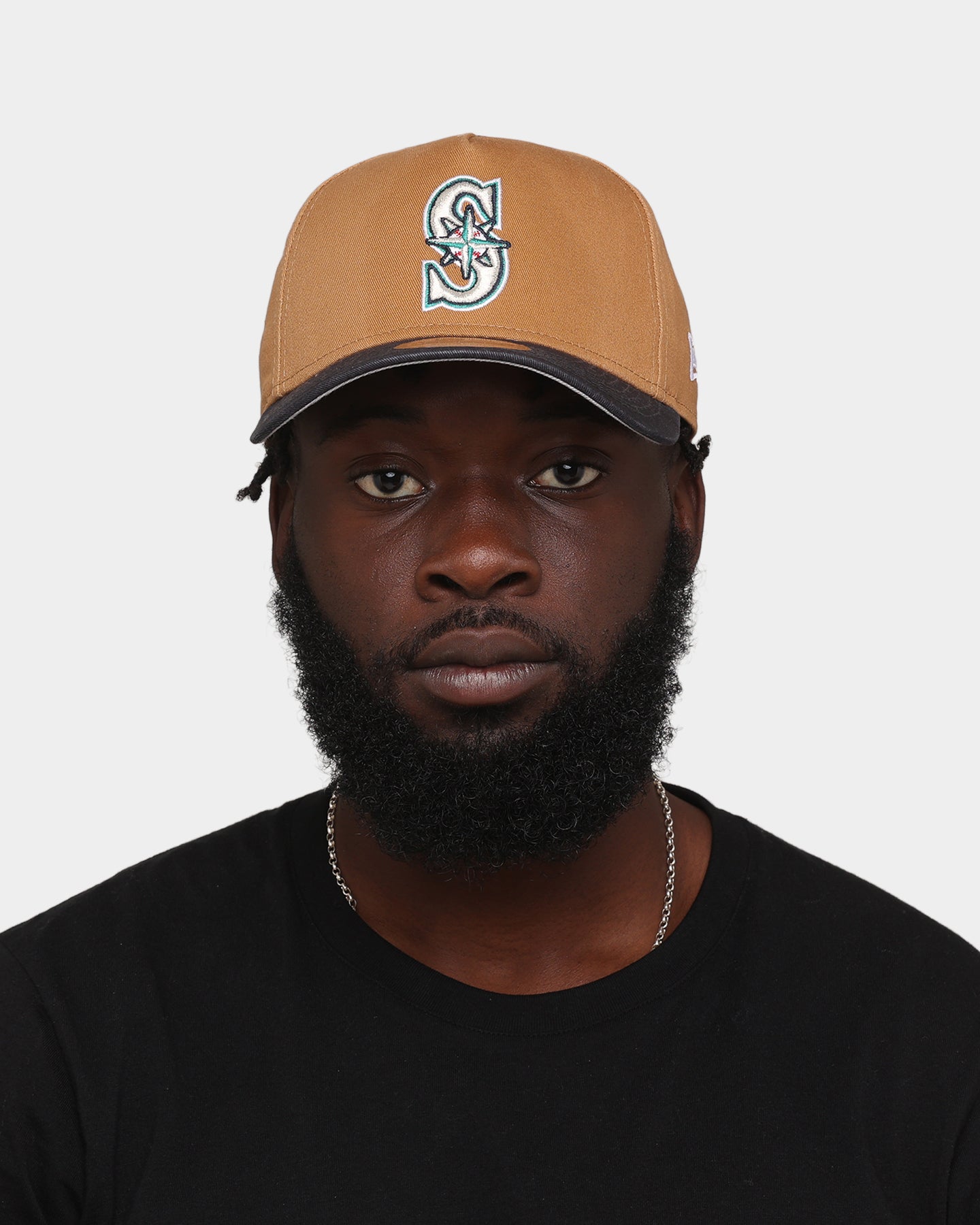 New Era Seattle Mariners 'Midnight Harvest 2-Tone' 9FORTY A-Frame Snapback Wheat/Navy