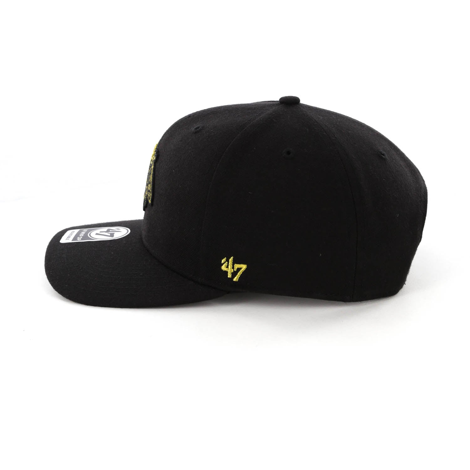 47 Brand Blackhawks CZ Metallic MVP DP Strapback Black/Gold