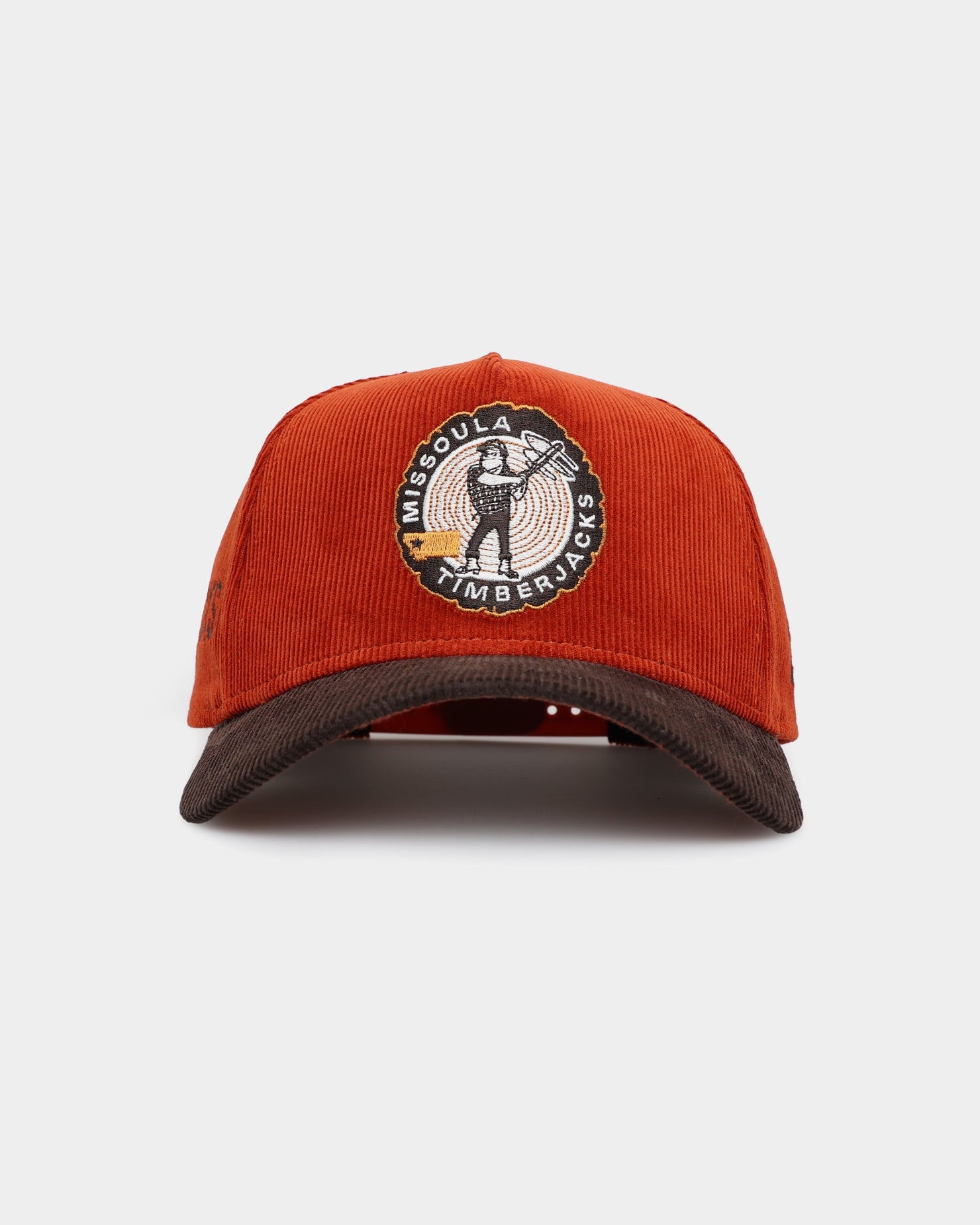 New Era Missoula Timberjacks 'Pumpkin Spice Corduroy' 9FORTY A-Frame Snapback Copper/Brown