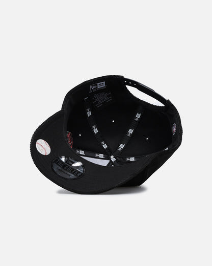New Era Boston Red Sox 'Corduroy Roses' Golfer Pre-Curved Snapback Black Corduroy/White