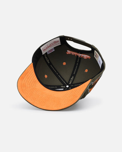 Mitchell & Ness Philadelphia 76ers 'Harmony of Hues' Pro Crown Snapback Olive/Orange