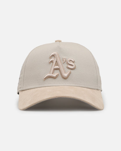 New Era Oakland Athletics 'Cream Suede' 9FORTY A-Frame Strapback Stone/Oatmilk
