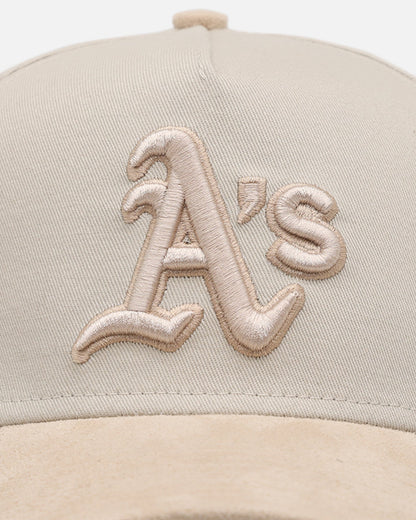 New Era Oakland Athletics 'Cream Suede' 9FORTY A-Frame Strapback Stone/Oatmilk