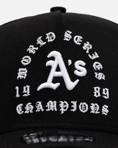 New Era Oakland Athletics 'Gothic Arch 2.0' 9FORTY A-Frame Snapback Black/White
