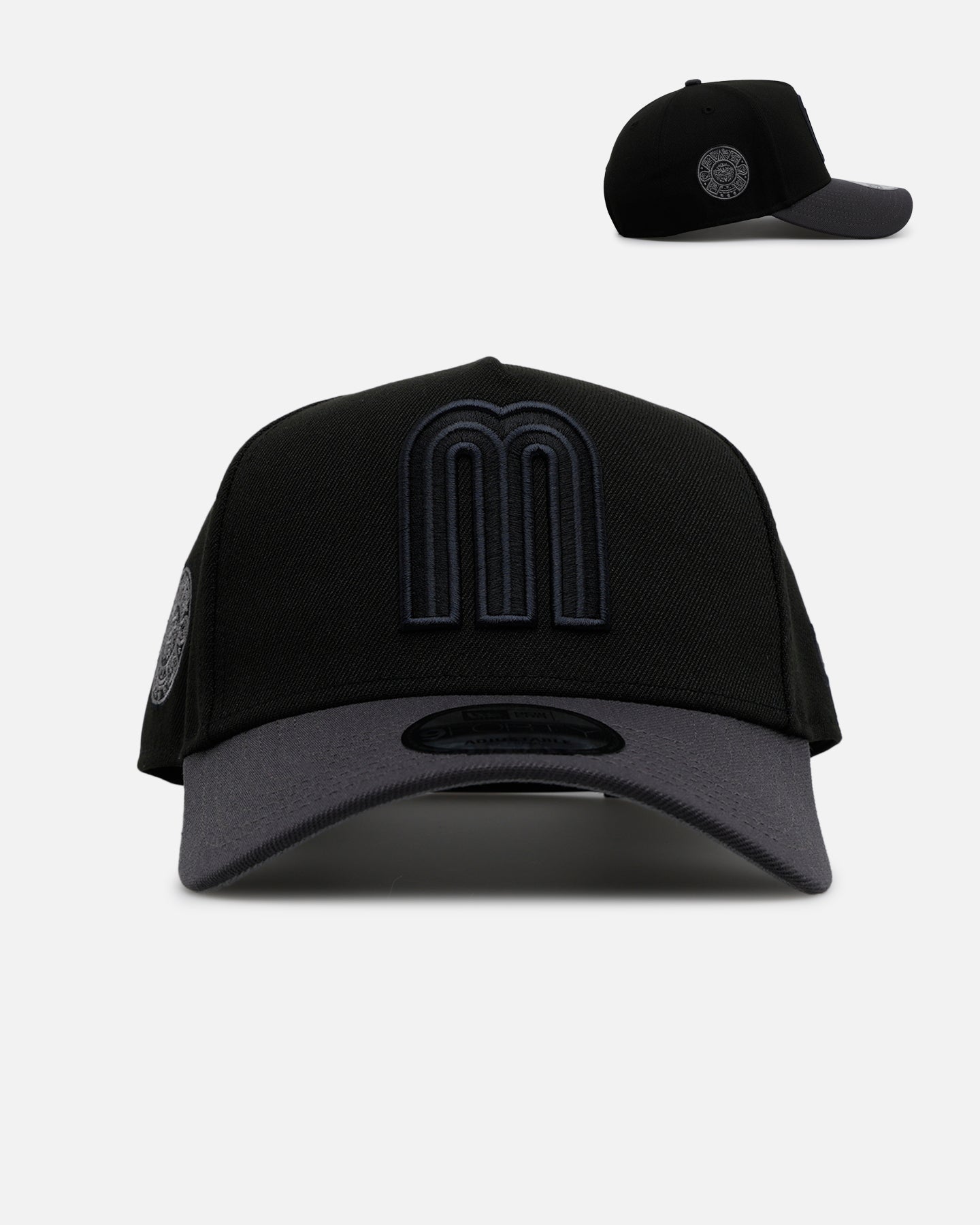 New Era Mexico National Baseball Team 'Stealth' 9FORTY A-Frame Snapback Black/Charcoal