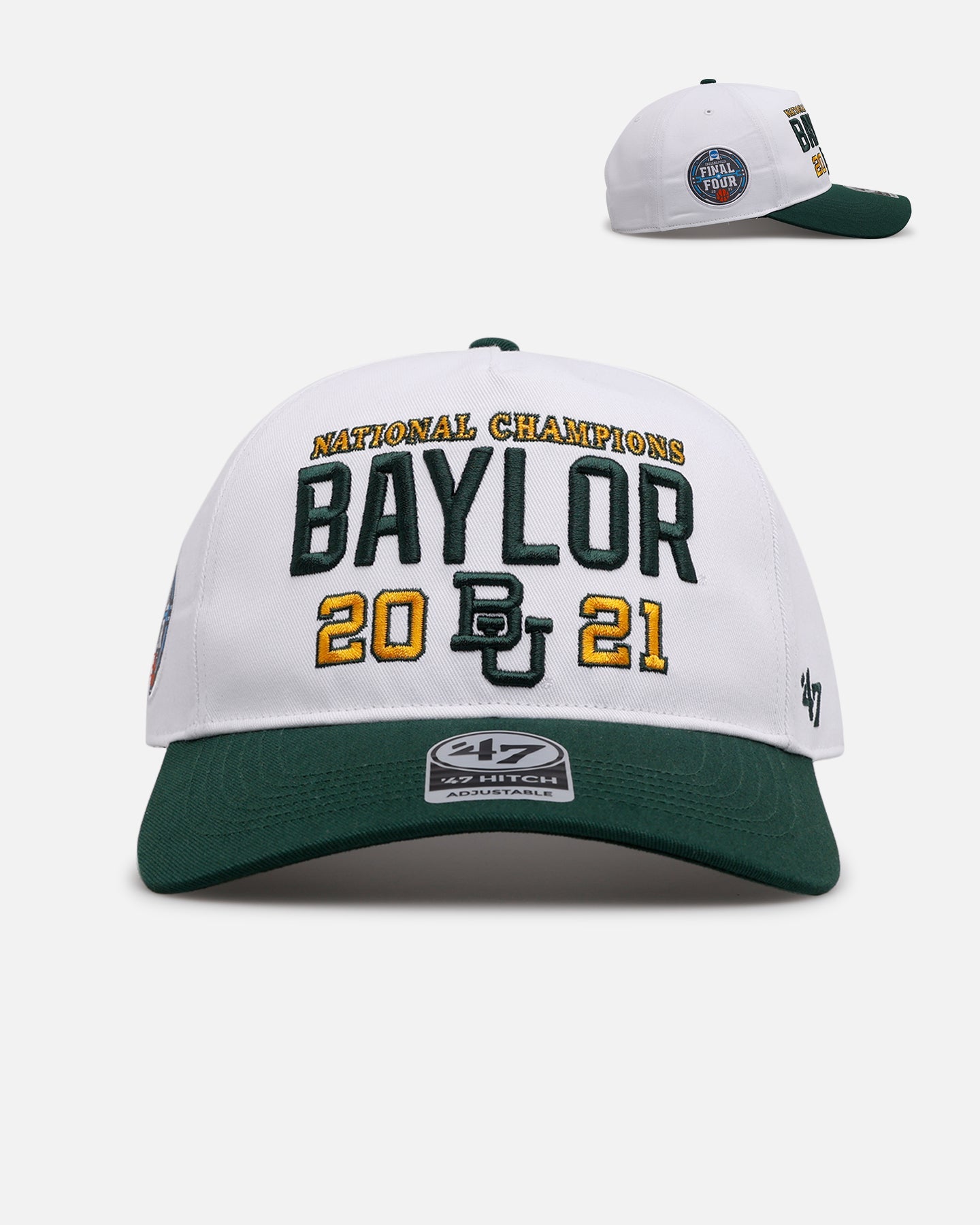 47 Brand Baylor 2021 'March Madness' Hitch Snapback White/Green