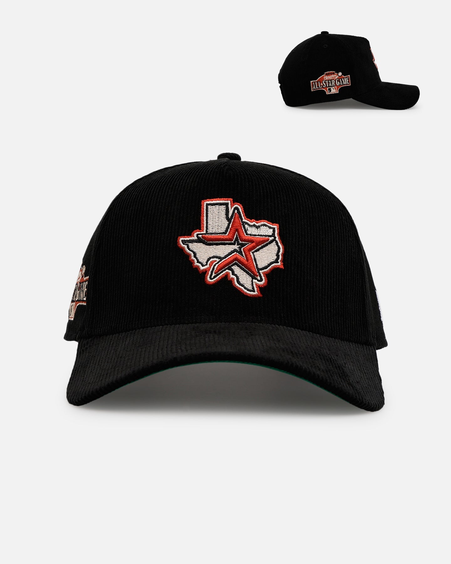 New Era Houston Astros 'Black Cord' 9FORTY A-Frame Corduroy Snapback Black