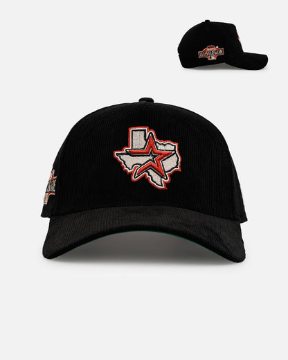 New Era Houston Astros 'Black Cord' 9FORTY A-Frame Corduroy Snapback Black