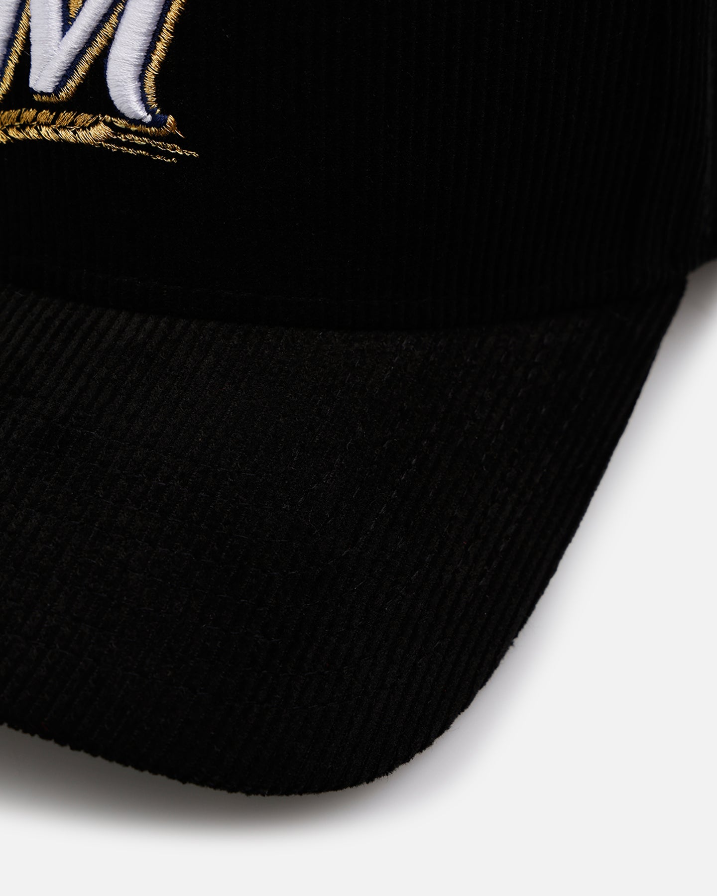 New Era Milwaukee Brewers 'Black Cord' 9FORTY A-Frame Corduroy Snapback Black
