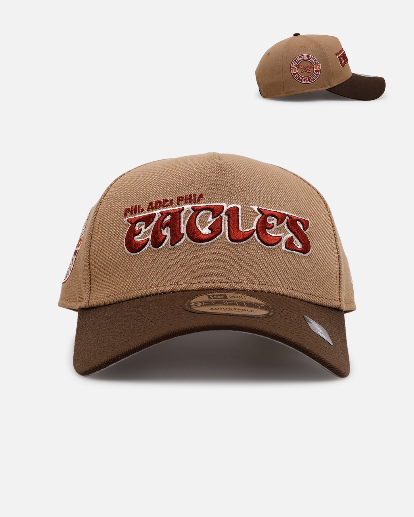 New Era Philadelphia Eagles 'Thanksgiving Football' 9FORTY A-Frame Snapback Khaki