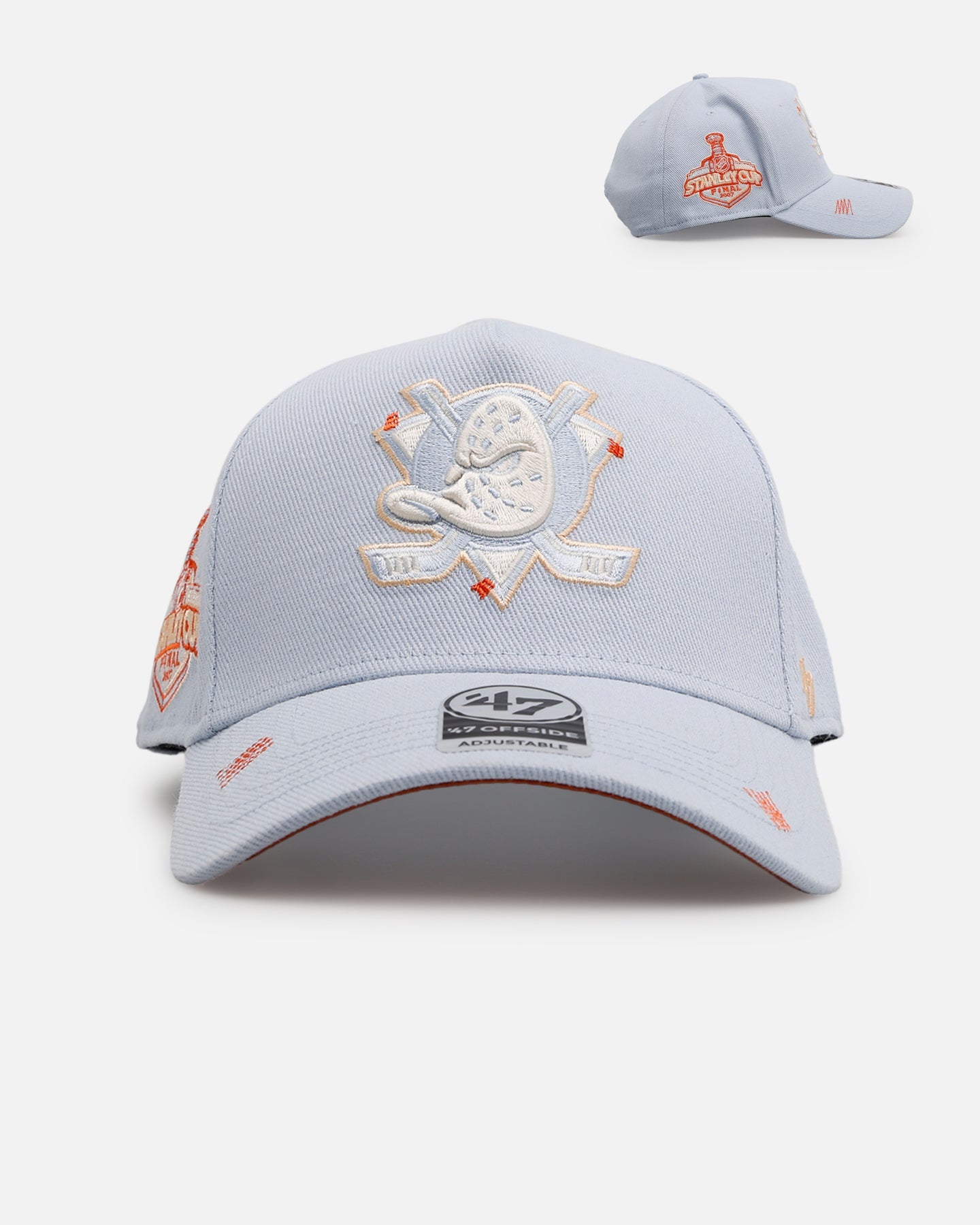 47 Brand Anaheim Ducks 'Overstitch' 47 Offside Snapback Light Blue