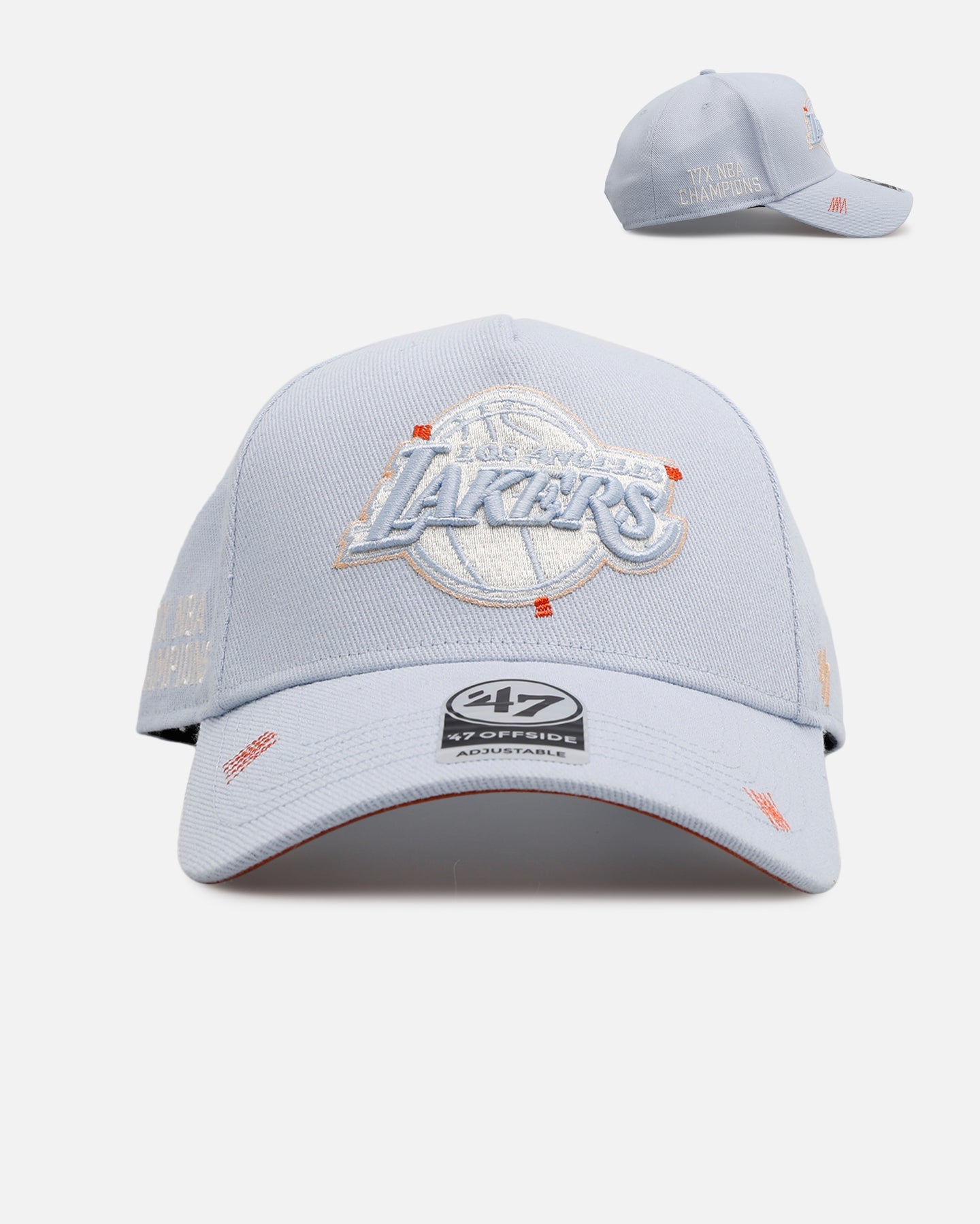 47 Brand Los Angeles Lakers 'Overstitch' 47 Offside Snapback Light Blue