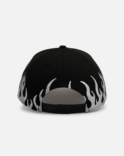 New Era Atlanta Braves 'Metallic Flames' 9FORTY A-Frame Snapback Black/Silver