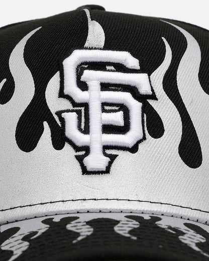 New Era San Francisco Giants 'Metallic Flames' 9FORTY A-Frame Snapback Black/Silver