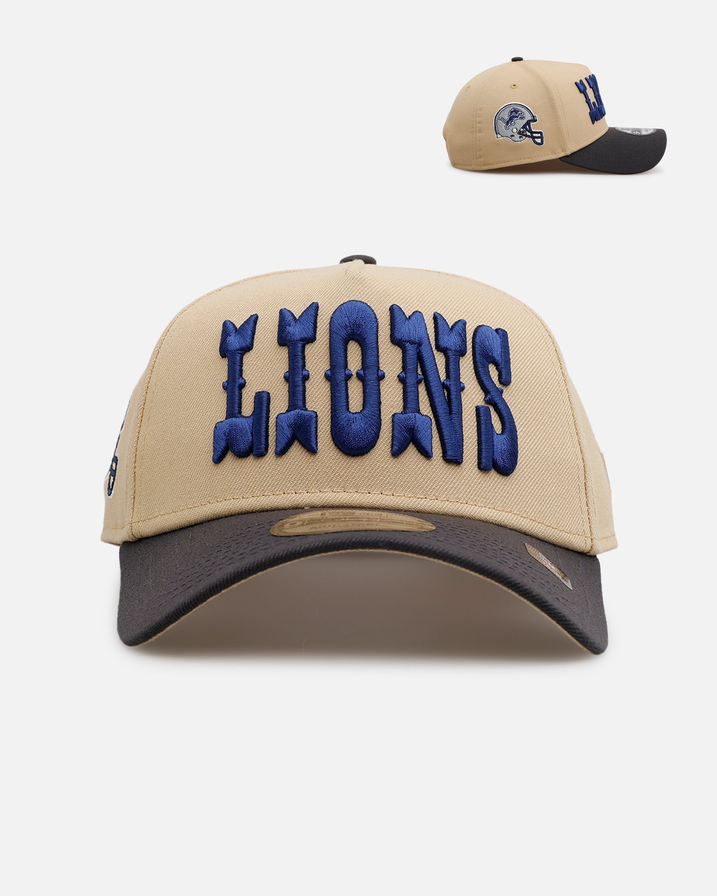New Era Detroit Lions 'Vintage' 9FORTY A-Frame Snapback Vegas Gold
