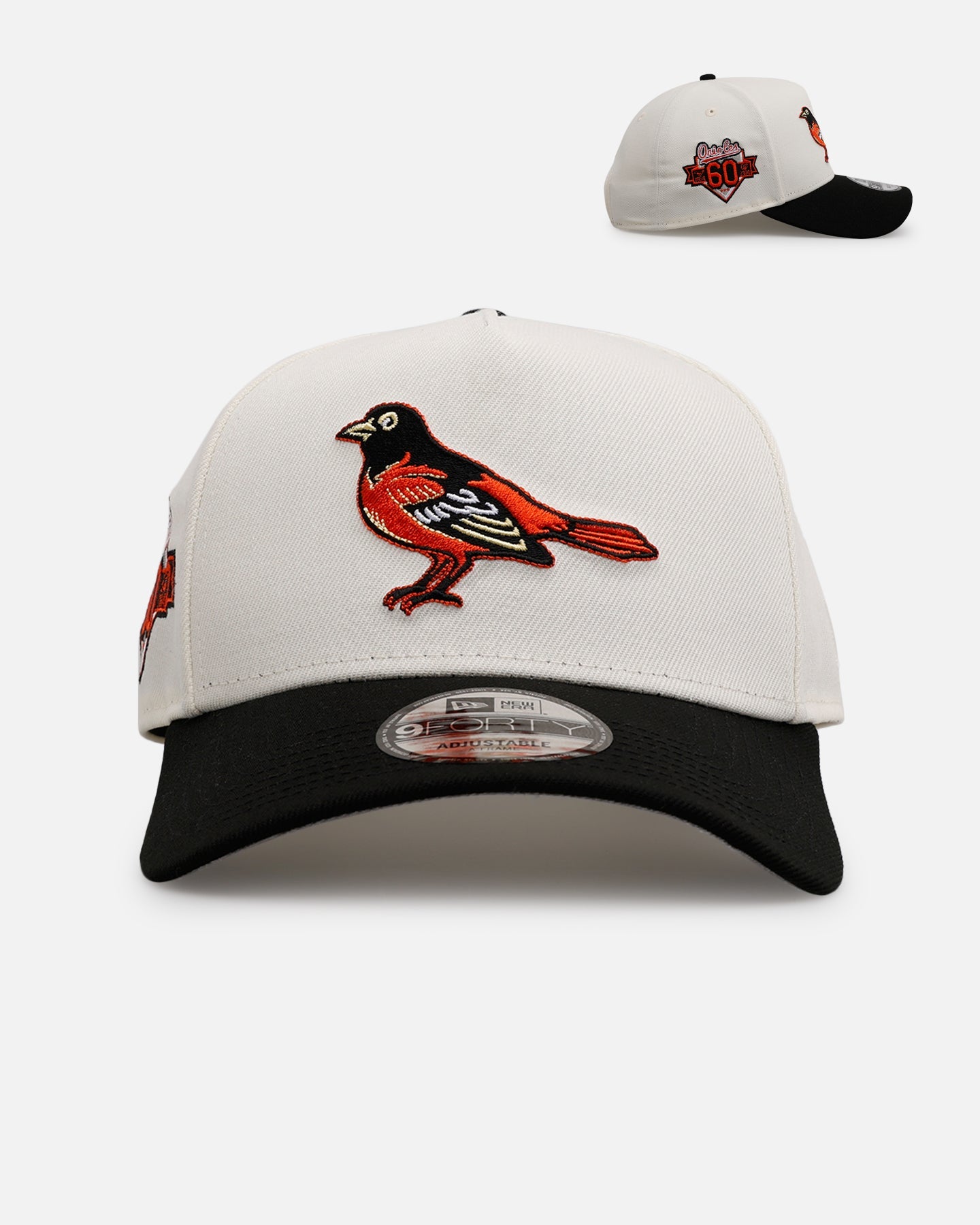 New Era Baltimore Orioles 'Team Color Visor' 9FORTY A-Frame Snapback Chrome/Official Team Color