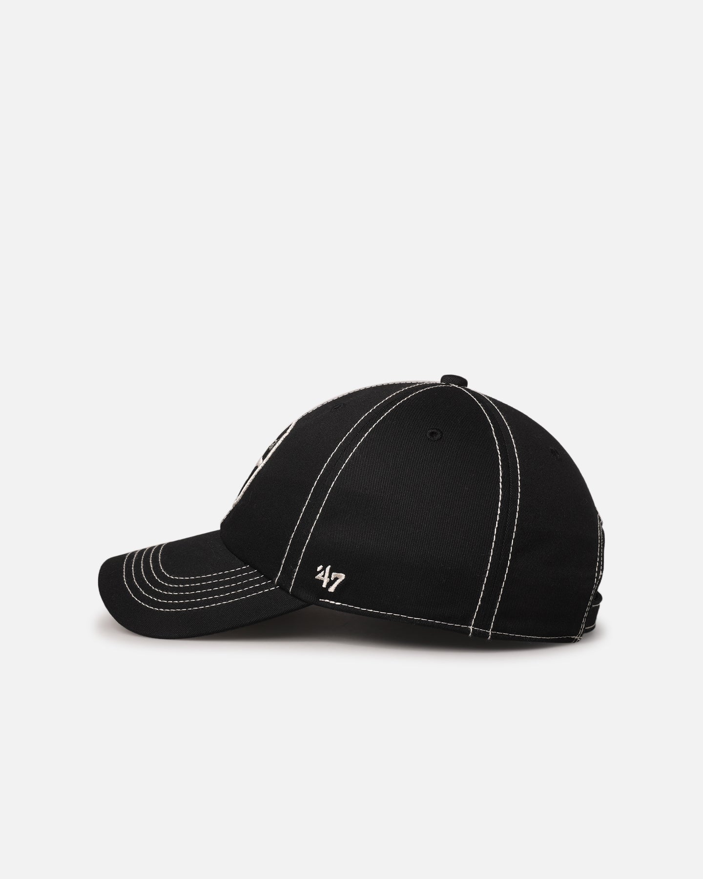47 Brand Arsenal FC 'Contrast Stitch' 47 Clean Up Strapback Black/Bone