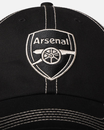 47 Brand Arsenal FC 'Contrast Stitch' 47 Clean Up Strapback Black/Bone