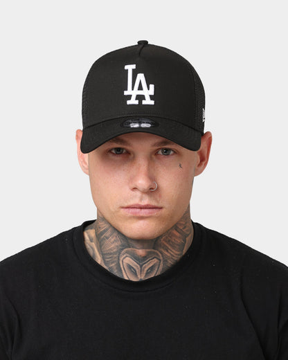 New Era Los Angeles Dodgers 9FORTY A-Frame Trucker Snapback Black