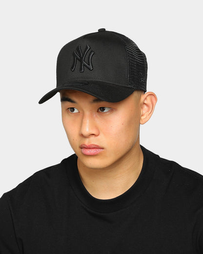 New Era New York Yankees 9FORTY A-Frame Trucker Black/Black