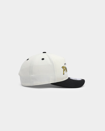 New Era Pittsburgh Pirates Off White Script Old Golfer Snapback Off White