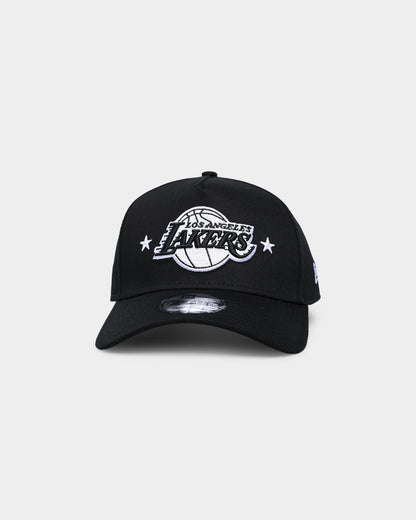 New Era Los Angeles Lakers Star Logo 9FORTY A-Frame Snapback Black