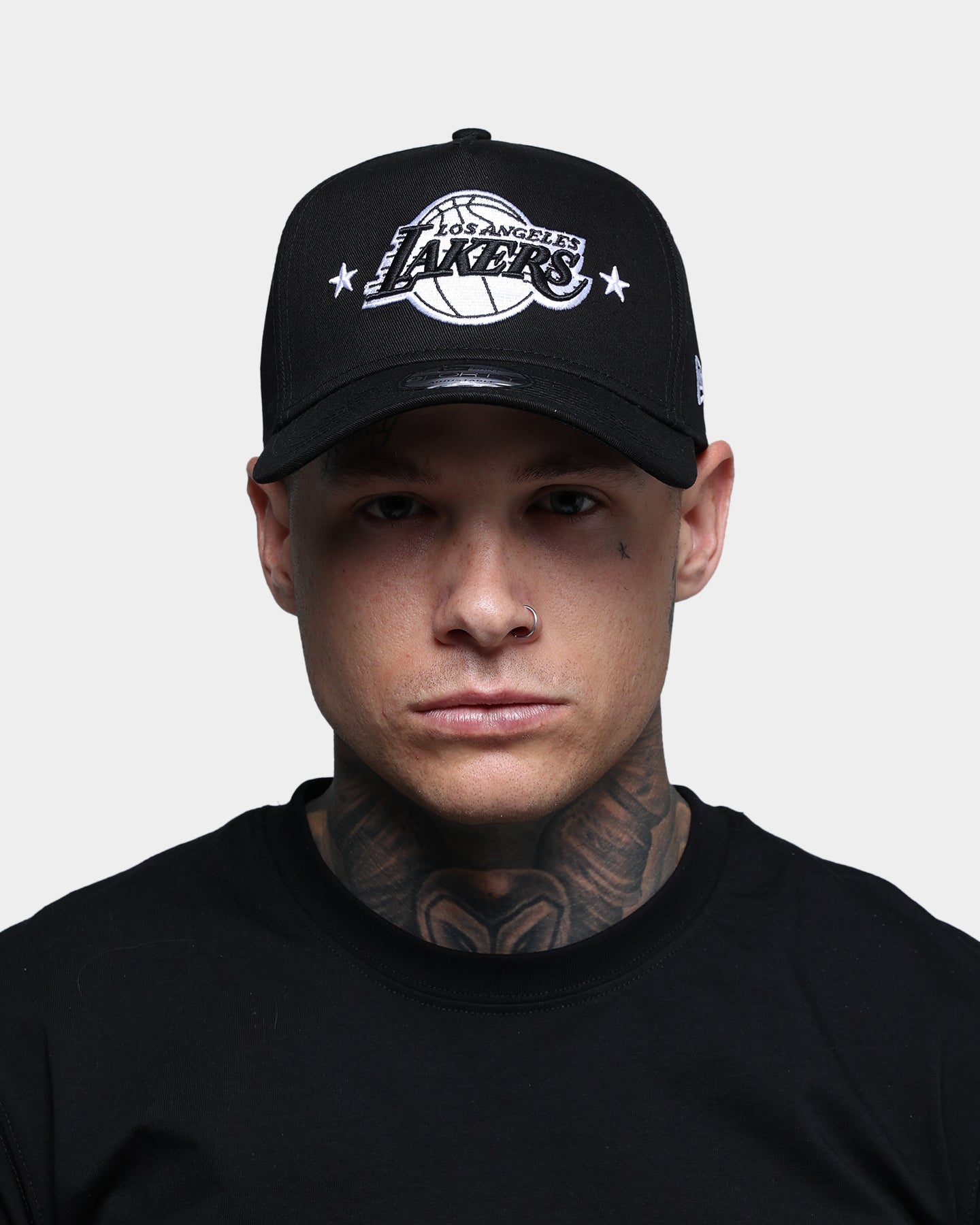 New Era Los Angeles Lakers Star Logo 9FORTY A-Frame Snapback Black