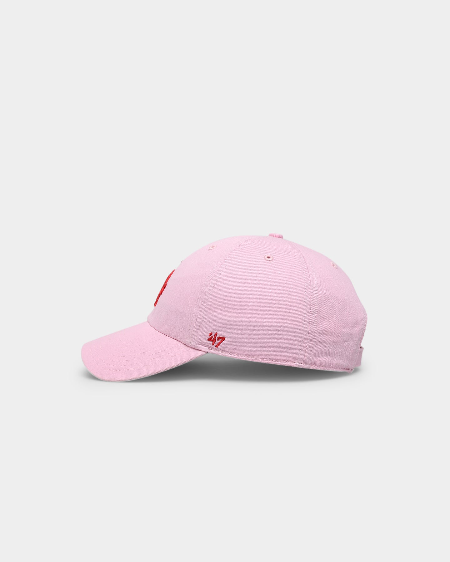 47 Brand Los Angeles Dodgers Ballpark 'Lover Not A Fighter' Clean Up Strapback Petal Pink