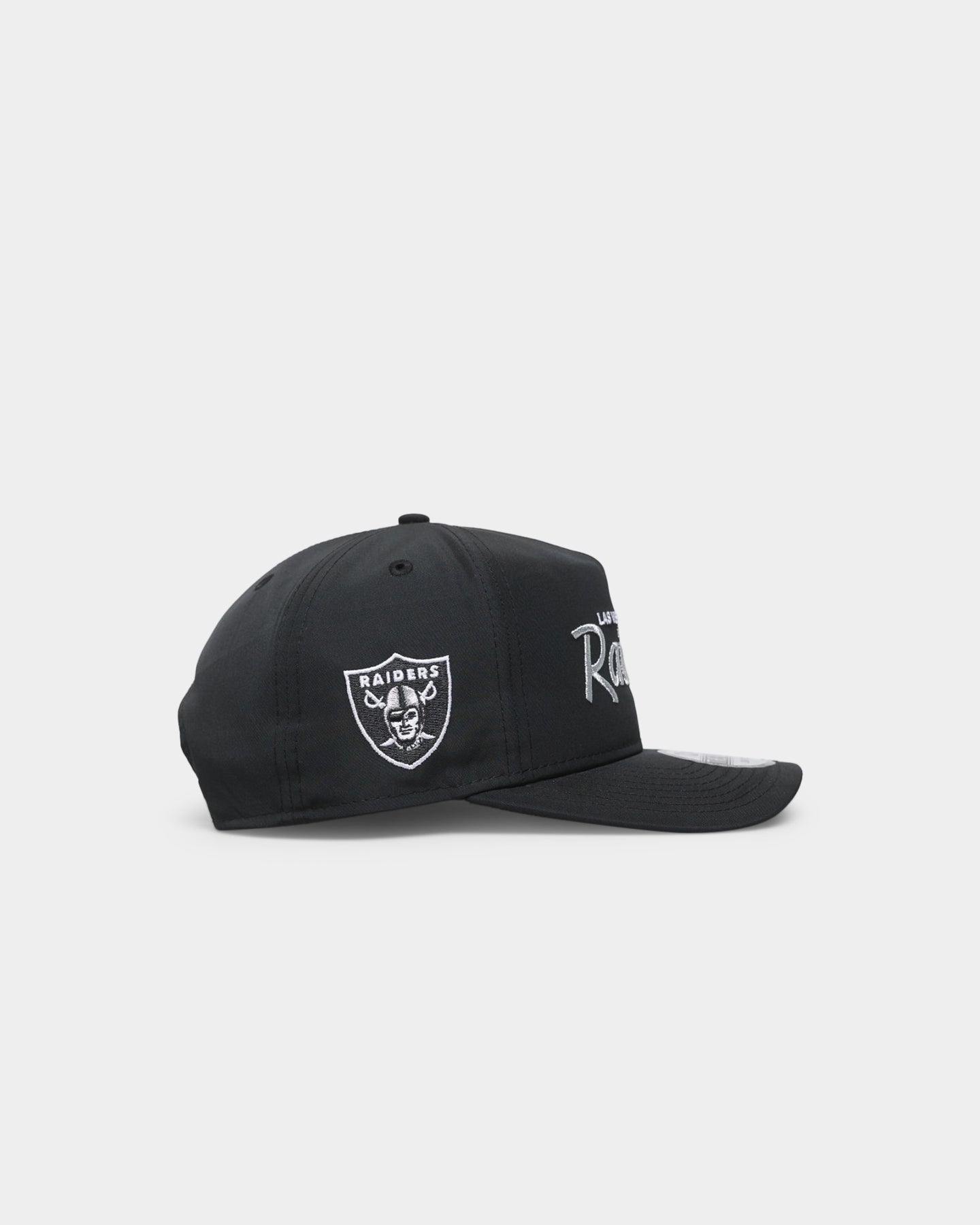 New Era Las Vegas Raiders 'Black Team Script' Prolight Old Golfer Snapback Black