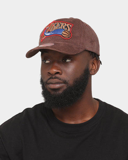 Mitchell & Ness Philadelphia 76ers 'Brown Cord' Deadstock Snapback Brown