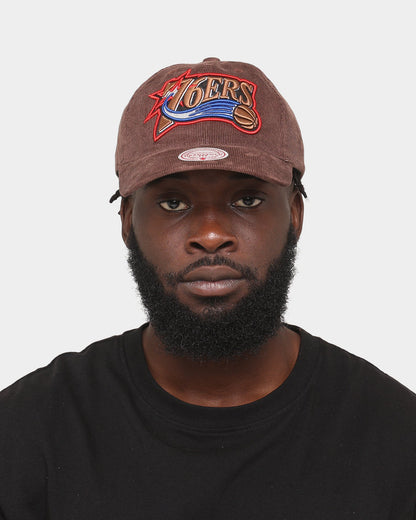Mitchell & Ness Philadelphia 76ers 'Brown Cord' Deadstock Snapback Brown