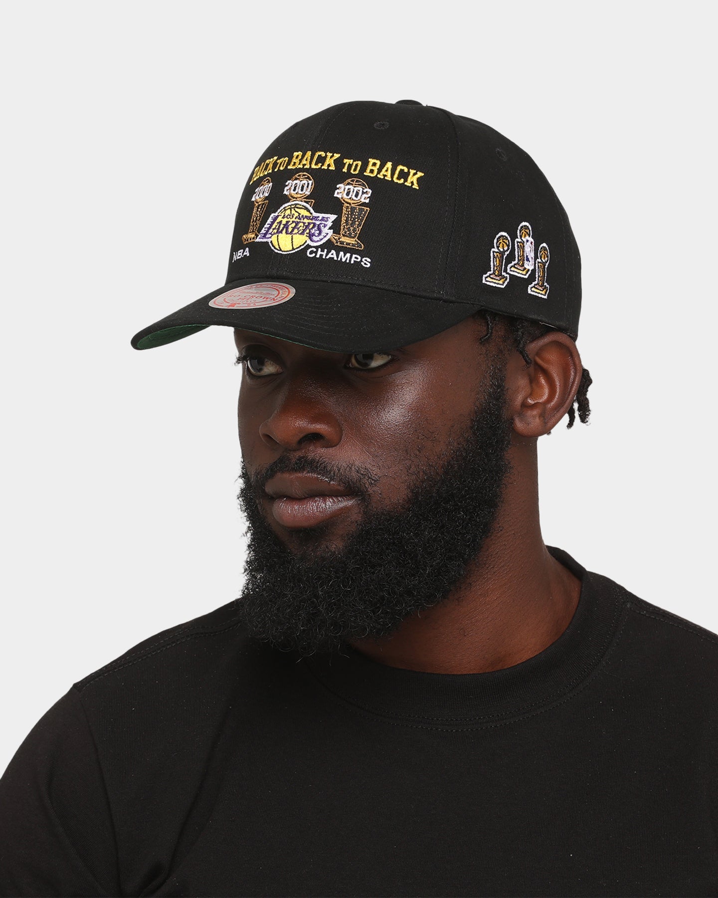 Mitchell & Ness Los Angeles Lakers 'Back To Back' Pro Crown Snapback Black