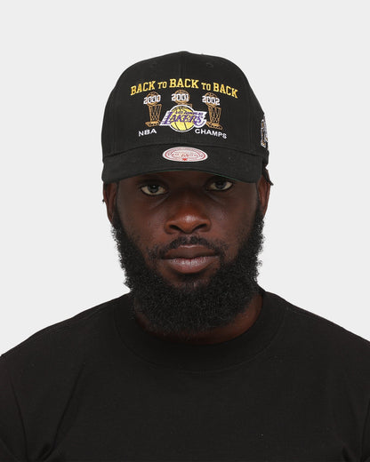 Mitchell & Ness Los Angeles Lakers 'Back To Back' Pro Crown Snapback Black