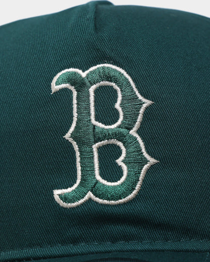 New Era Boston Red Sox 'Green & Cream' Old Golfer Snapback Dark Green