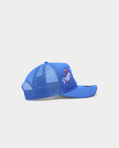 New Era Los Angeles Dodgers Rose Emblem Trucker Snapback Blue
