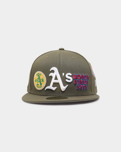 New Era Oakland Athletics 'Olive Multi Logo' 59FIFTY Fitted Olive/OTC
