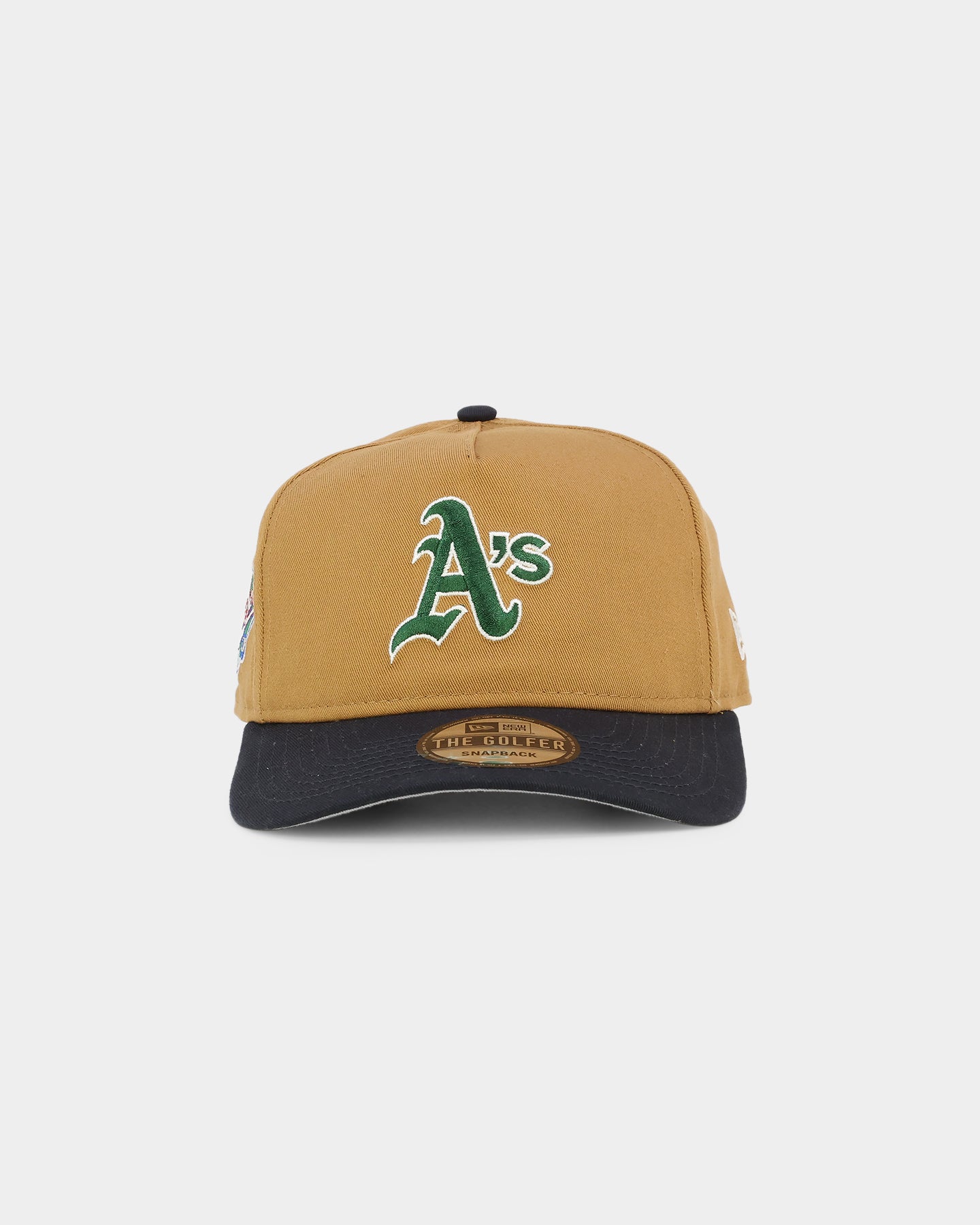 New Era Oakland Athletics 'Midnight Harvest 2-Tone' Old Golfer Snapback Wheat/Navy
